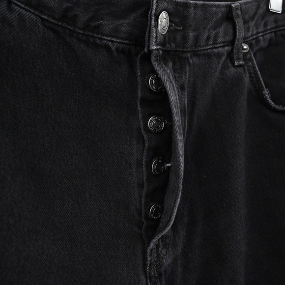 Free People Womens Maggie Mid Rise Straight Leg Jeans Size 30 Black We The Free - Picture 9 of 13